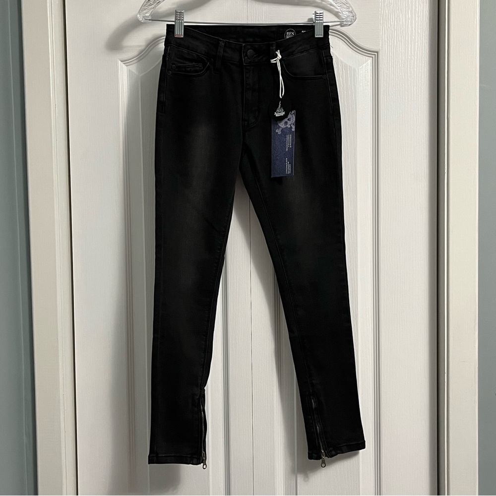 RES DENIM Trashqueen skinny low rise crop denim jeans women’s size 25 NWT